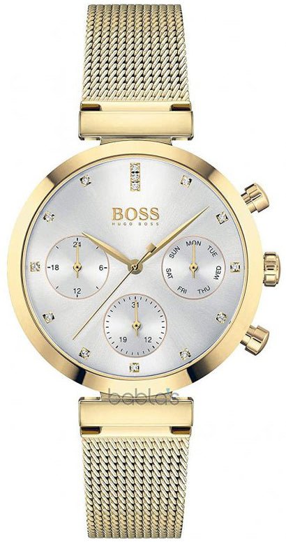 Hugo Boss Flawless White Dial Gold Mesh Bracelet Watch for Women - 1502552 Authentic Buy Shop Now
