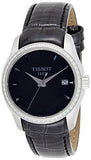 Tissot T Trend Couturier Diamonds Black Dial Black Leather Strap Watch for Women - T035.210.66.051.00 Authentic Buy Shop Now