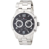 Tommy Hilfiger Blaze Chronograph Black Dial Silver Steel Strap Watch For Men - 1792029 Authentic Buy Shop Now
