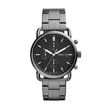 Fossil The Commuter Black Dial Grey Steel Strap Watch for Men - FS5400 Authentic Buy Shop Now