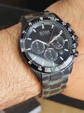 Hugo Boss Hero Black Dial Black Steel Strap Watch for Men - 1513754 Authentic Buy Shop Now