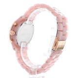 Michael Kors Runway Chronograph White Dial Pink Steel Strap Watch for Women - MK7424 Authentic Buy Shop Now