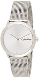 Calvin Klein Minimal SIlver Dial Silver Mesh Bracelet Watch for Women - K3M221Y6 Authentic Buy Shop Now