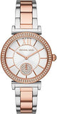 Michael Kors Abbey Three-Hand White Dial Two Tone Steel Strap Watch for Women - MK4616 Authentic Buy Shop Now