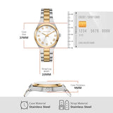 Michael Kors Lennox Three-Hand White Dial Two Tone Steel Strap Watch for Women - MK7464 Authentic Buy Shop Now
