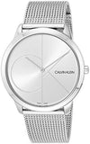 Calvin Klein Minimal Silver Dial Silver Mesh Bracelet Watch for Men - K3M2112Z Authentic Buy Shop Now