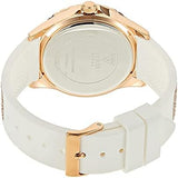 Guess Swirl Quartz Silver Dial White Rubber Strap Watch For Women - W1096l2 Authentic Buy Shop Now