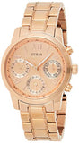 Guess Mini Sunrise Chronograph Quartz Rose Gold Dial Rose Gold Steel Strap Watch For Women - W0448L3 Authentic Buy Shop Now