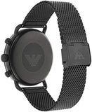 Emporio Armani Aviator Chronograph Black Dial Black Mesh Bracelet Watch For Men - AR11264 Authentic Buy Shop Now