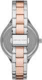 Michael Kors Slim Runway Crystals Silver Dial Two Tone Steel Strap Watch for Women - MK1045 Authentic Buy Shop Now