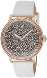 Swarovski Crystalline Hours Quartz Grey Dial Black Leather Strap Watch for Women - 5344635 Authentic Buy Shop Now