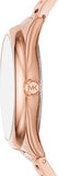 Michael Kors Janelle Quartz Crystals Rose Gold Dial Rose Gold Steel Strap Watch For Women - MK7312 Authentic Buy Shop Now
