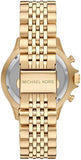 Michael Kors Bayville Chronograph Black Dial Gold Steel Strap Watch For Men - MK8726 Authentic Buy Shop Now