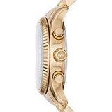 Michael Kors Lexington Chronograph Blue Dial Gold Steel Strap Watch For Women - MK6206 Authentic Buy Shop Now
