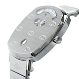 Gucci Grip Quartz Silver Dial Silver Steel Strap Watch For Women - YA157401 Authentic Buy Shop Now