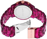 Michael Kors Runway Chronograph Red Dial Red Steel Strap Watch for Women - MK7425 Authentic Buy Shop Now