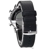 Emporio Armani Luigi Chronograph Blue Dial Black Leather Strap Watch For Men - AR1736 Authentic Buy Shop Now