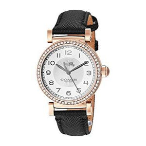 Coach Madison White Dial Black Leather Strap Watch for Women - 14503396 Authentic Buy Shop Now