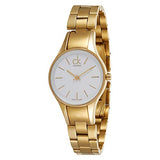 Calvin Klein Simplicity White Dial Gold Steel Strap Watch for Women - K4323212 Authentic Buy Shop Now