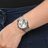 Guess Mini Sunrise Analog Silver Dial Two Tone Steel Strap Watch For Women - W0448L4 Authentic Buy Shop Now
