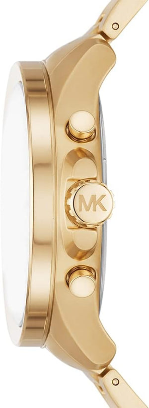 Michael Kors Wren Chronograph Gold Dial Gold Steel Strap Watch For Men - MK8928 Authentic Buy Shop Now