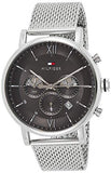 Tommy Hilfiger Evan Grey Dial Silver Mesh Bracelet Watch for Men - 1710396 Authentic Buy Shop Now
