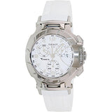 Tissot T Race Lady Chronograph White Dial White Rubber Strap Watch for Women - T048.217.17.017.00 Authentic Buy Shop Now