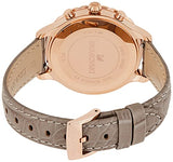 Swarovski Octea Lux Chrono Grey Dial Grey Leather Strap Watch for Women - 5452495 Authentic Buy Shop Now
