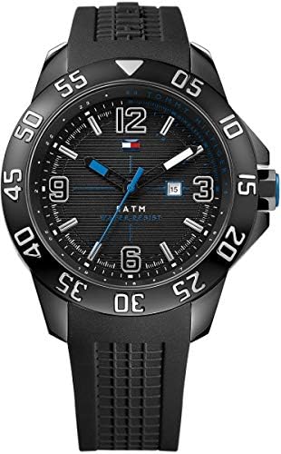 Tommy Hilfiger Sport Multifunction Black Dial Black Rubber Strap Watch for Men - 1790983 Authentic Buy Shop Now