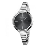 Calvin Klein Lively Black Dial Silver Steel Strap Watch for Women - K4U23121 Authentic Buy Shop Now