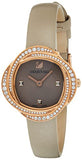 Swarovski Crystal Flower Grey Dial Grey Leather Strap Watch for for Women - 5552424 Authentic Buy Shop Now