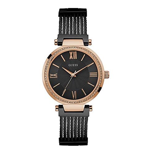 Guess Soho Diamonds Black Dial Black Mesh Bracelet Watch for Women - W0638L5 Authentic Buy Shop Now
