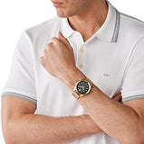 Michael Kors Brecken Chronograph Black Dial Gold Mesh Strap Watch For Men - MK8867 Authentic Buy Shop Now