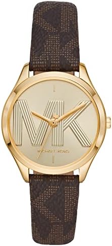 Michael Kors Jaycie Three Hand Gold Dial Brown Leather Strap Watch for Women - MK2862 Authentic Buy Shop Now