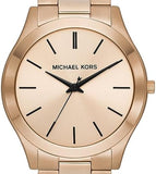 Michael Kors Slim Runway Three-Hand Gold Dial Gold Steel Strap Watch for Women - MK9122 Authentic Buy Shop Now