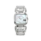 Gucci G-Class Mother of Pearl Dial Silver Steel Strap Watch For Women - YA125404 Authentic Buy Shop Now