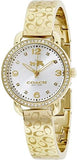 Coach Delancey Diamonds Silver Dial Gold Steel Strap Watch for Women - 14502354 Authentic Buy Shop Now