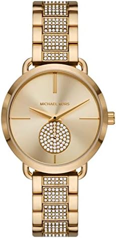 Michael Kors Portia Three-Hand Crystals Gold Dial Gold Steel Strap Watch for Women - MK4602 Authentic Buy Shop Now