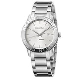 Calvin Klein Steady Silver Dial Silver Steel Strap Watch for Women - K7Q21146 Authentic Buy Shop Now