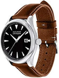 Movado Heritage Calendoplan Black Dial Brown Leather Strap Watch for Men - 3650001 Authentic Buy Shop Now