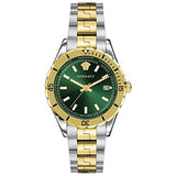 Versace Hellenyium Quartz Green Dial Two Tone Steel Strap Watch For Men - VE3A00720 Authentic Buy Shop Now