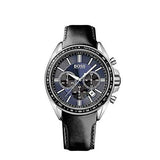 Hugo Boss Driver Sport Chronograph Blue Dial Black Leather Strap Watch for Men - 1513077 Authentic Buy Shop Now