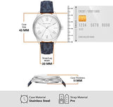 Michael Kors Benning Three Hand Silver Dial Blue Leather Strap Watch For Men - MK8930 Authentic Buy Shop Now