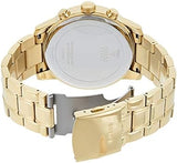 Guess Horizon Chronograph Black Dial Gold Steel Strap Watch For Men - W0379G4 Authentic Buy Shop Now