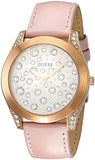 Guess Wonderlust Beige Dial Pink Leather Strap Watch for Women - W1065L1 Authentic Buy Shop Now