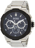 Hugo Boss Supernova Chronograph Black Dial Silver Steel Strap Watch for Men - 1513359 Authentic Buy Shop Now