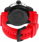 Emporio Armani Sportivo Quartz Black Dial Red Rubber Strap Watch For Men - AR6101 Authentic Buy Shop Now