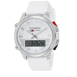 Tommy Hilfiger Digital Silver Dial White Silicone Strap Watch For Men - 1791764 Authentic Buy Shop Now