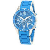 Marc Jacobs Rock Chronograph Blue Dial Blue Silicone Strap Watch for Women - MBM2575 Authentic Buy Shop Now