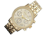 Michael Kors Runway Chronograph Gold Dial Gold Steel Strap Watch For Women - MK5698 Authentic Buy Shop Now